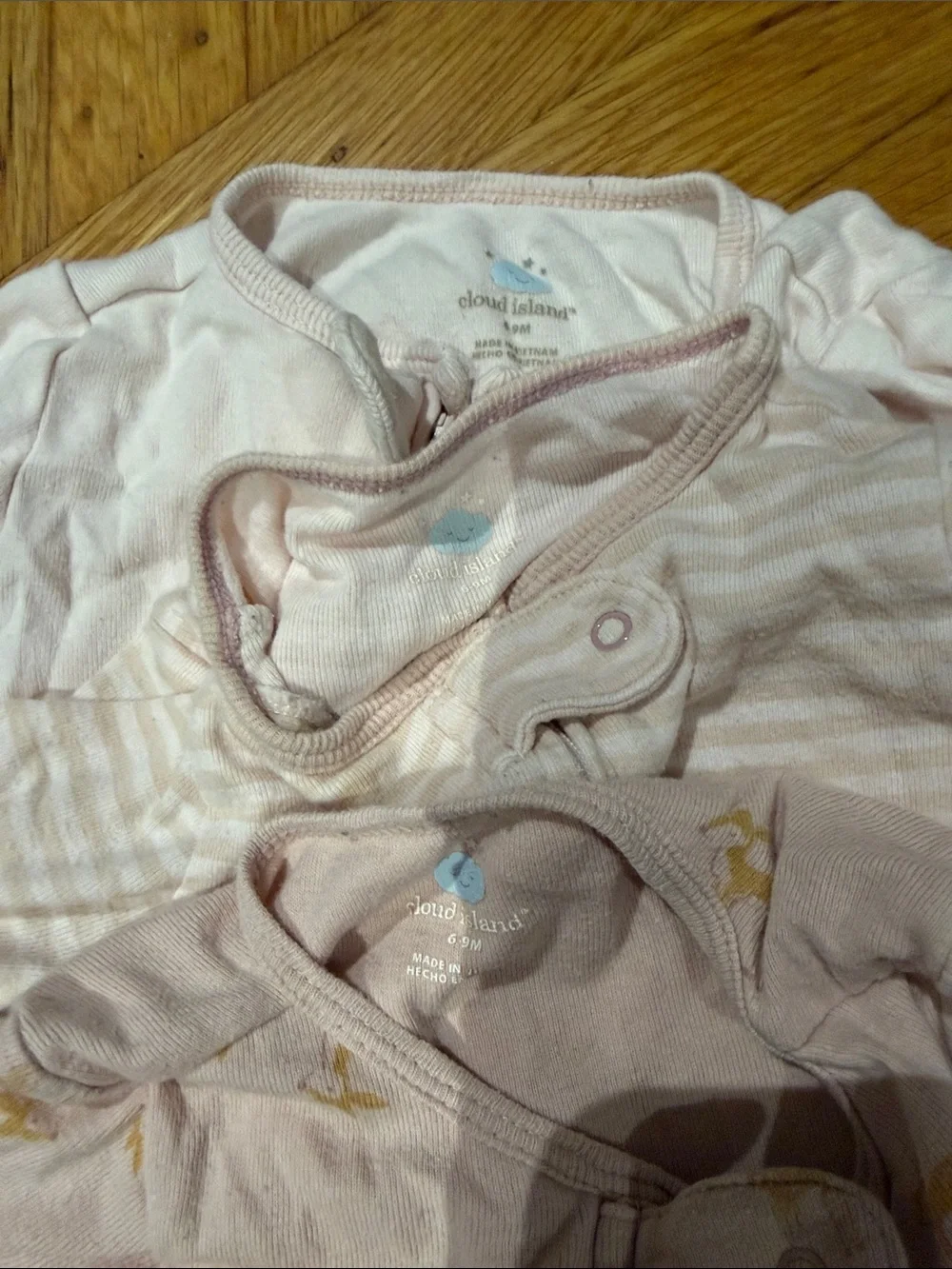 Cloud island 6-9 months onesies footed pajamas